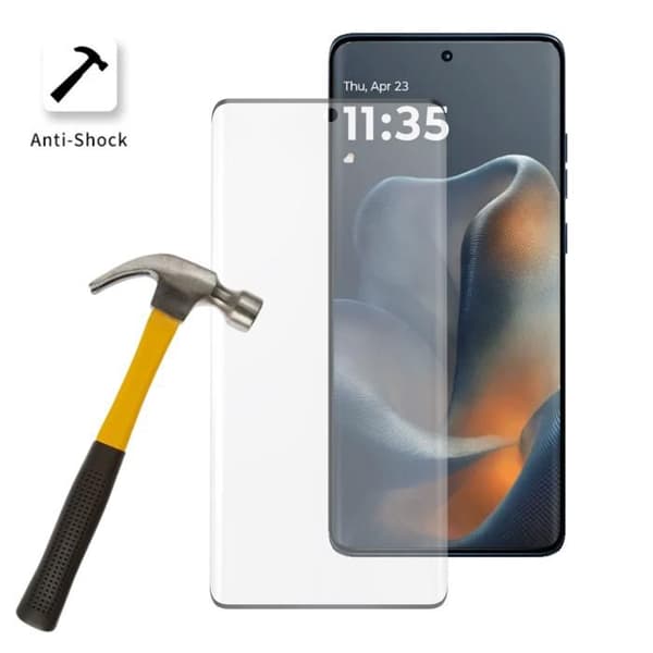 Härdat glas - Phonillico® - Motorola Edge 60/60s/60 Pro/Fusion - Paket 2 - Repellerande för repor - Transparent