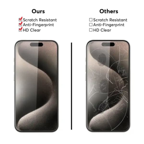 2-Pack iPhone 16 Pro - Skärmskydd i Härdat Glas