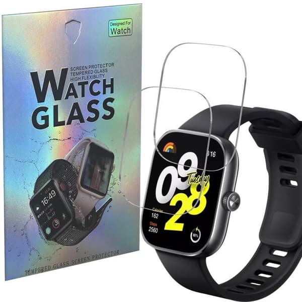 Vitt glas för Xiaomi Redmi Watch 4 [2-pack] Skyddsfilm för urtavla Phonillico®