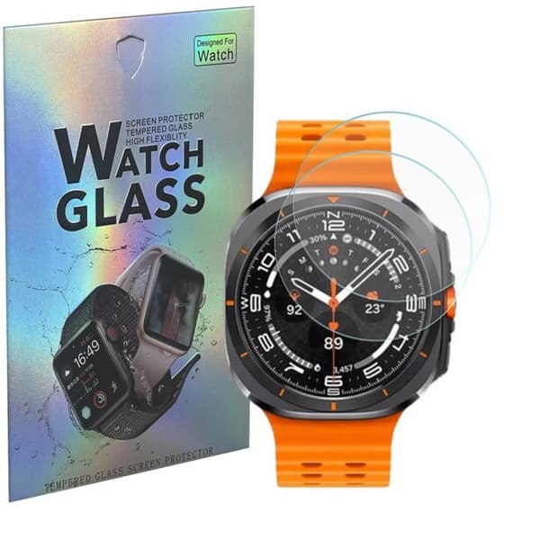 Härdat glas för Samsung Galaxy Watch Ultra 47mm [Pack om 2] Skärmskydd för klocka Repistent Phonillico®