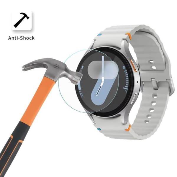 Vitt glas i härdat glas för Samsung Galaxy Watch 7 44mm [Förpackning med 2] Skyddande skärmfilm för klocka Phonillico