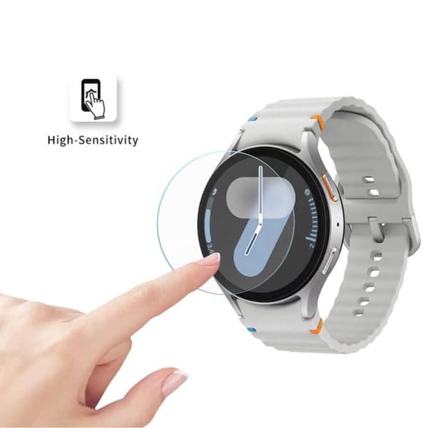 Vitt glas i härdat glas för Samsung Galaxy Watch 7 44mm [Förpackning med 2] Skyddande skärmfilm för klocka Phonillico