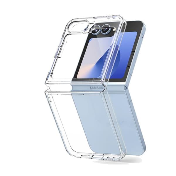 Skyddspaket för Galaxy Z Flip6 Skal i mjuk TPU och 7H härdat glas Moxie Transparent