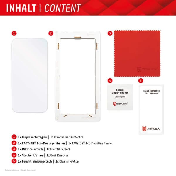 Härdat glas för Samsung Galaxy A15 4G / A15 5G / M15 - Displex Premium Äkta Glas 2D - Transparent