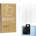 Miniatyrbild 1 av 6: 3x Glas + Kameraglas BIZON Clear 2-pack för Redmi Note 12S
