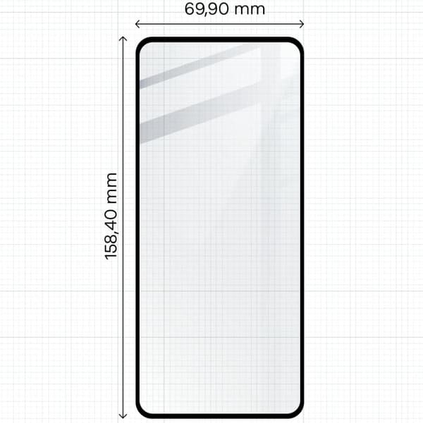 Bizon Glass Edge 2 Härdat Glas för Motorola Moto G14 / G54 / G54 Power / G55, Svart