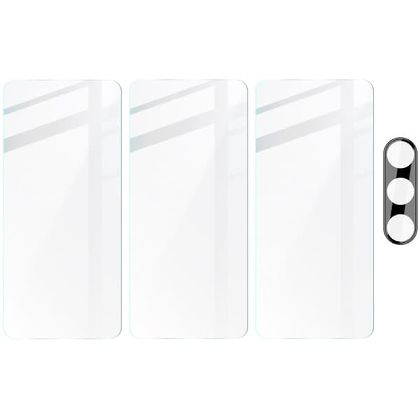 3x Glas + Kameraglas BIZON Clear 2-pack för Galaxy S23 FE