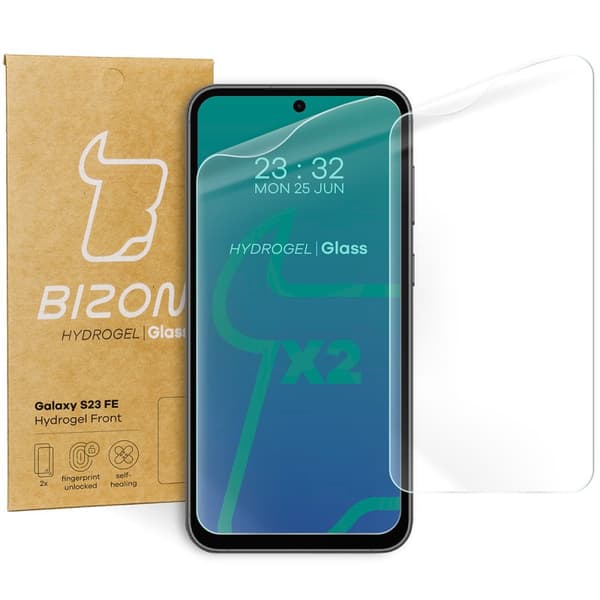Bizon Glass Hydrogel Skärmskydd till Galaxy S23 FE, 2 st.