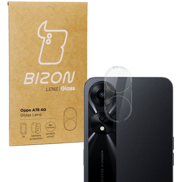 Bizon Glaslinse til Oppo A78 4G, 2 stk.