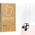 Miniatyrbillede 1 af 6: 3x Glas + kameraglas BIZON Clear 2-pak til iPhone 15