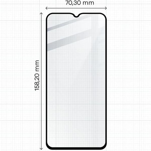 Bizon Glass Edge 2 Härdat Glas för Oppo A38, Svart