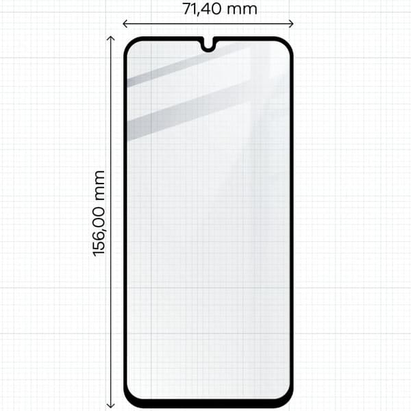 Bizon Glass Edge 2 karkaistu lasi Galaxy M34 5G:lle, musta
