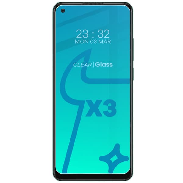 3x Glas + Kameraglas BIZON Clear 2-pack för Oppo A78 4G