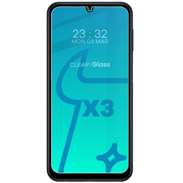3x Glas + Kameraglas BIZON Clear 2-pack för Galaxy M34 5G