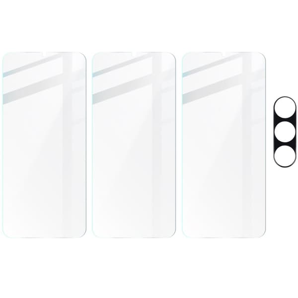 3x Glas + Kameraglas BIZON Clear 2-pack för Galaxy M34 5G
