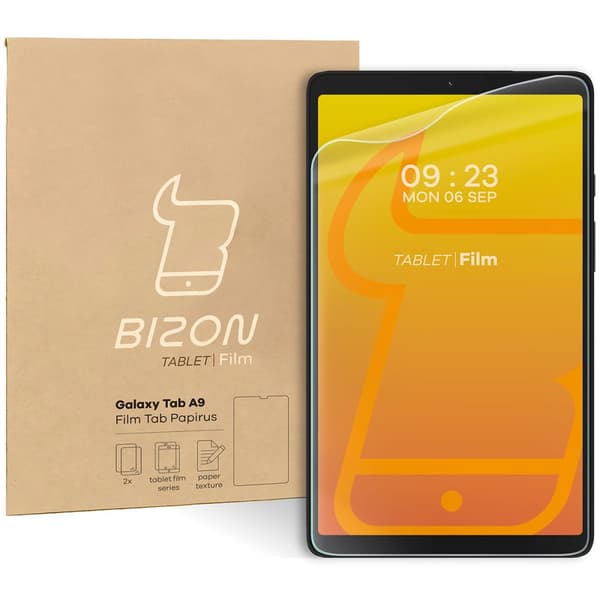 Bizon Film Tab Papirus pappersimitationsfolie för Galaxy Tab A9, 2 stycken