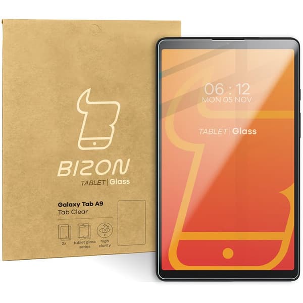 Bizon Glass Tab Klar härdat glas för Galaxy Tab A9, 2 st