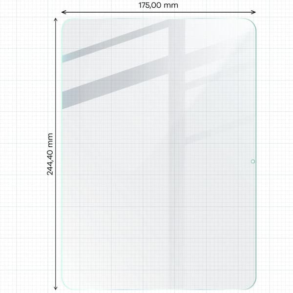 Bizon Glass Tab Genomskinligt härdat glas för iPad 11/10 generationen. 2025/2022, 2 stycken