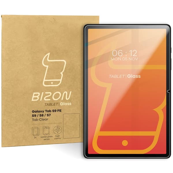 Bizon Glass Tab Klar härdat glas för Galaxy Tab S9 FE/S9/S8/S7, 2 st