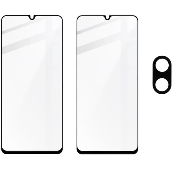 2x Glas + Kameraglas BIZON Edge 2-pack för Redmi 13C/Poco C65