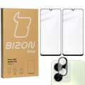 Miniatyrbild 1 av 6: 2x Glas + Kameraglas BIZON Edge 2-pack för Redmi 13C/Poco C65
