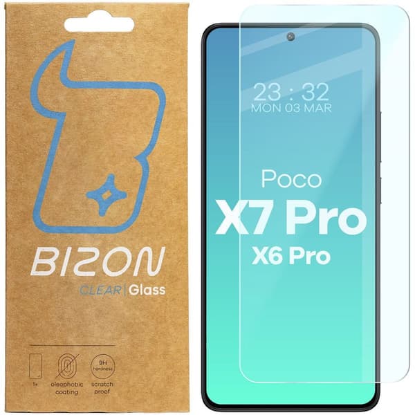 Bizon Glass Clear 2 Härdat Glas för Xiaomi Poco X6 Pro / X7 Pro