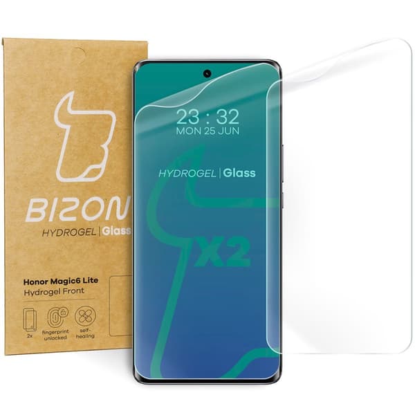 Bizon Glass Hydrogel Skärmskydd till Honor Magic6 Lite, 2 st