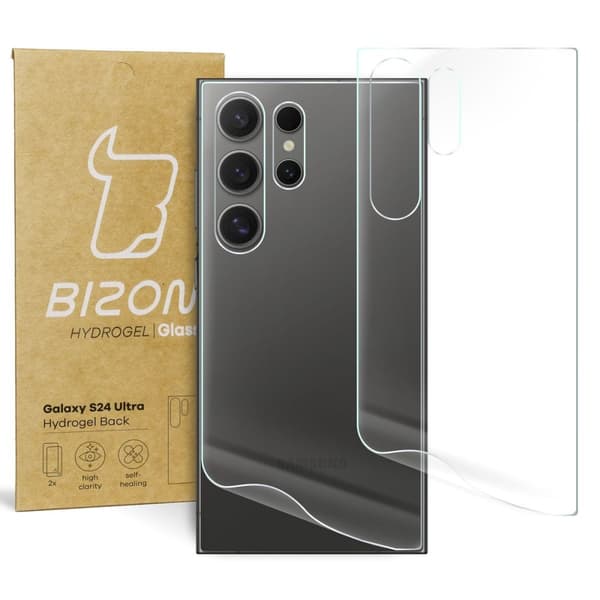 Bizon Glass Hydrogel bagfilm, Galaxy S24 Ultra, 2 stk.