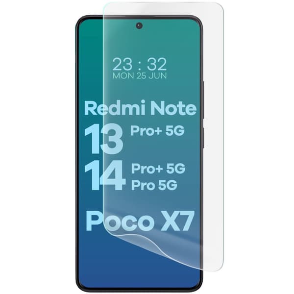 Bizon Glass Hydrogel -etunäytönsuoja Redmi Note 13 Pro+ 5G / 14 Pro 5G / 14 Pro+ 5G / Poco X7:lle, 2 kpl