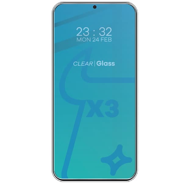 3x Glas + kameraglas BIZON Clear 2-pak til Galaxy S24 Plus