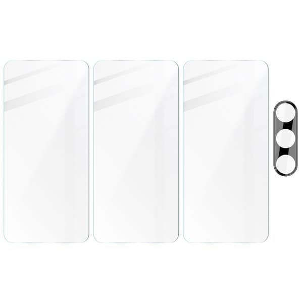 3x Glas + kameraglas BIZON Clear 2-pak til Galaxy S24 Plus