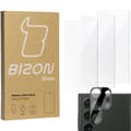Miniatyrbillede 1 af 6: 3x Glas + kameraglas BIZON Clear 2-pak til Galaxy S24 Ultra