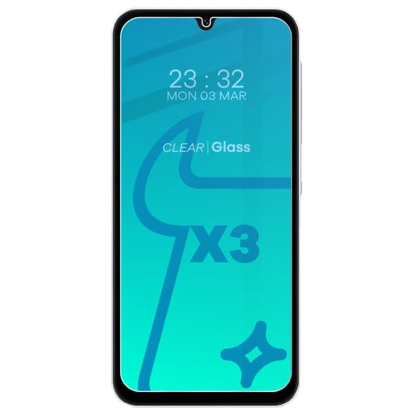 3x Glas + kameraglas BIZON Clear 2-pak til Galaxy A15 4G/5G