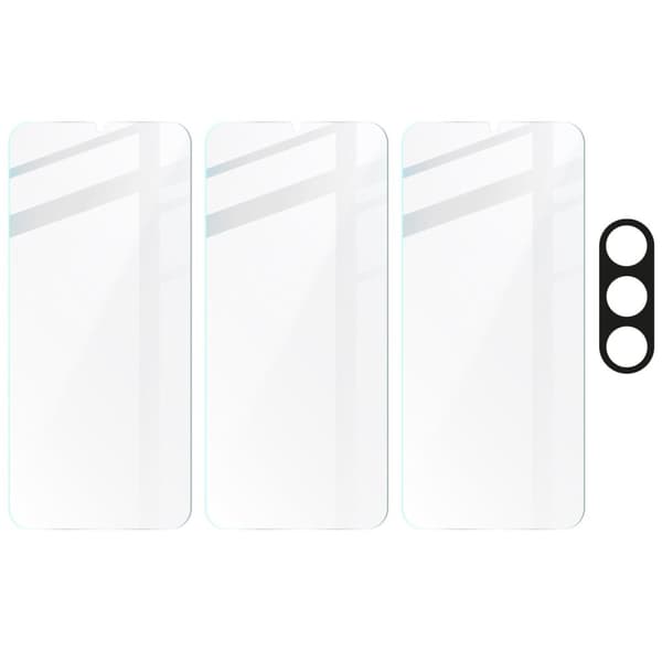 3x Glas + Kameraglas BIZON Clear 2-pack för Galaxy A25 5G