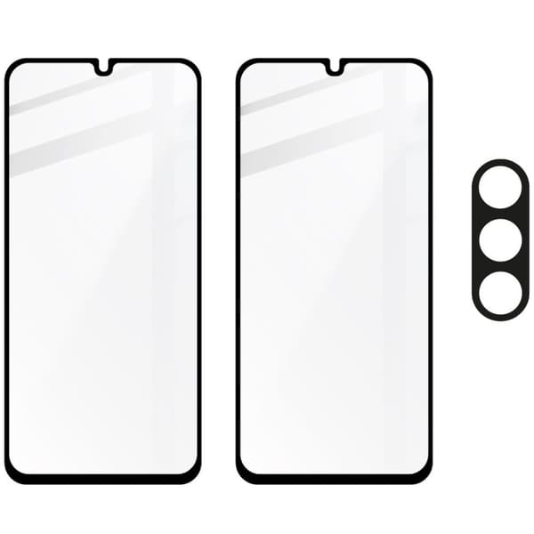 2x lasi + kameralasi BIZON Edge 2 pakkaus Galaxy A25 5G:lle