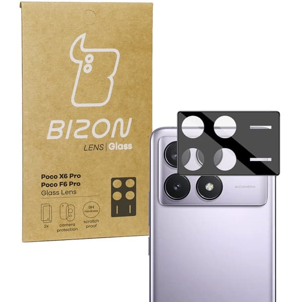 Bizon Glass Lens för Xiaomi Poco X6 Pro / Poco F6 Pro, 2 stycken