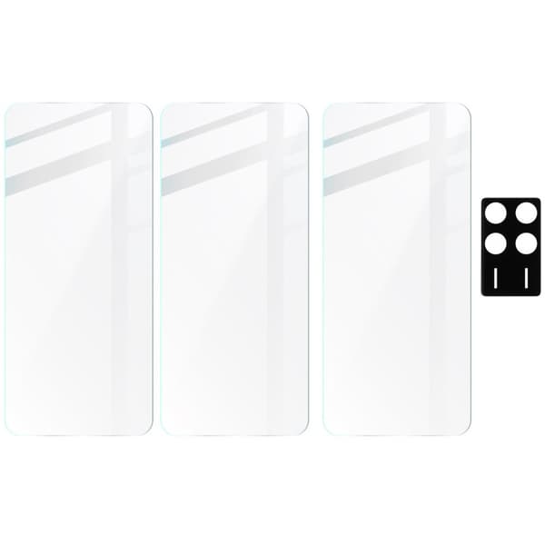 3x Glas + Kameraglas BIZON Clear 2-pack för Xiaomi Poco X6 Pro