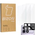 Miniatyrbild 1 av 6: 3x Glas + Kameraglas BIZON Clear 2-pack för Xiaomi Poco X6 Pro