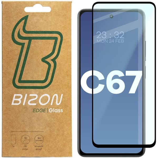 Bizon Glass Edge 2 Hærdet Glas til Realme C67 4G