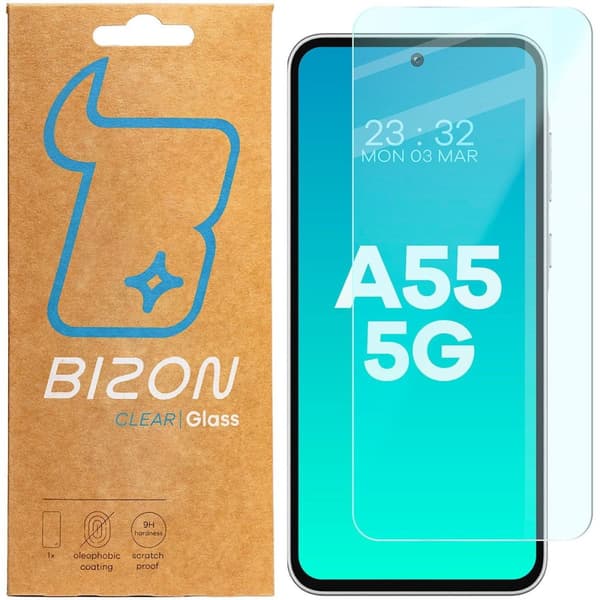 Bizon Glass Clear 2 Härdat Glas för Galaxy A55 5G