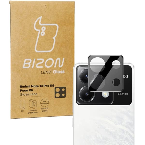 Bizon Glaslinse til Xiaomi Poco X6 / Redmi Note 13 Pro 5G, 2 stk.