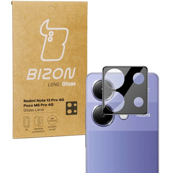 Bizon Glaslinse til Xiaomi Redmi Note 13 Pro 4G / Poco M6 Pro 4G, 2 stk.