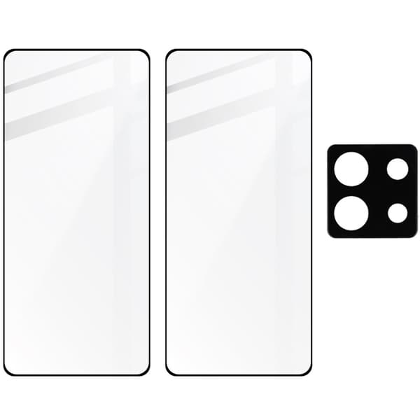 2x Glas + Kameraglas BIZON Edge 2-pack för Xiaomi Poco X6 / Redmi Note 13 Pro 5G