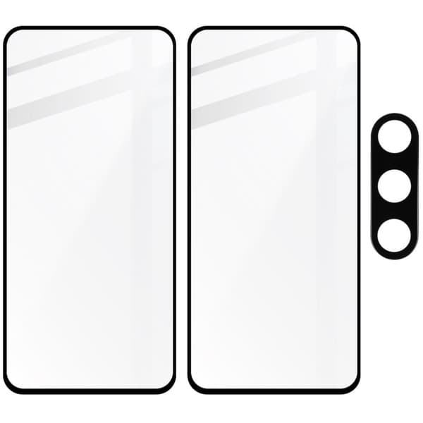2x Glas + Kameraglas BIZON Edge 2-pack för Galaxy A55 5G