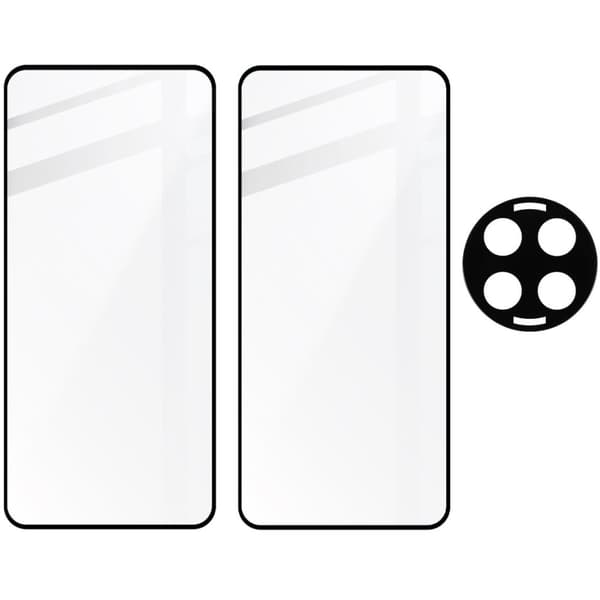 2x Glas + kameraglas BIZON Edge 3D för OnePlus 12R