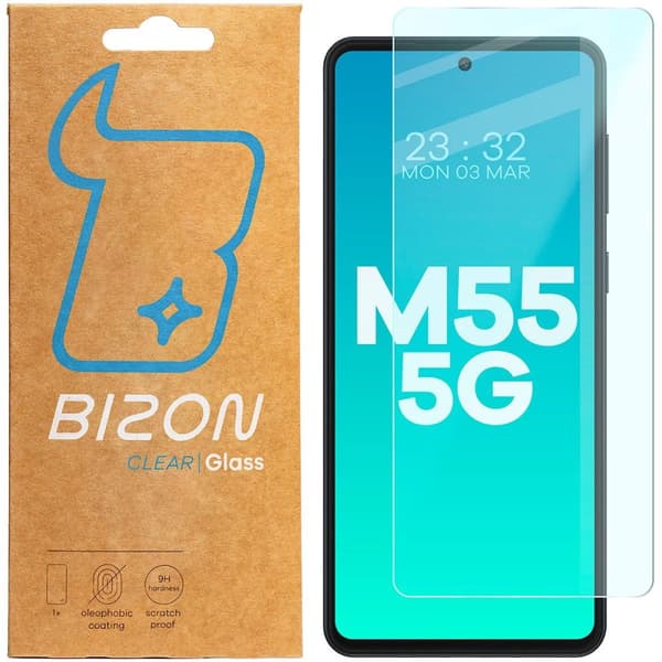 Bizon Glass Clear 2 Härdat Glas för Galaxy M55 5G