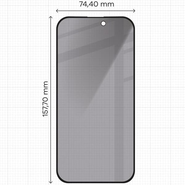 Bizon Glass Edge Shadow -karkaistusta lasista valmistettu iPhone 14 Pro Max -suojakalvo, savunharmaa ja mustalla kehyksellä