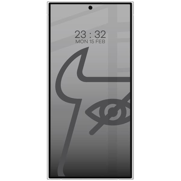 Bizon Glass Edge Shadow Privacy Hærdet Glas til Galaxy S24 Ultra, Tonet med Sort Ramme