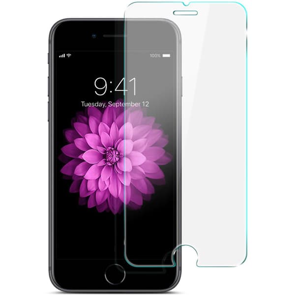 Bizon Glass Härdat Glas - 3 st + lins, iPhone SE 2022/2020, 8/7