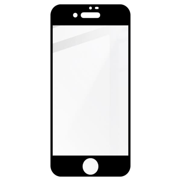 Bizon Glass Edge Hærdet Glas - 2 stk. + linsebeskyttelse, iPhone SE 2022/2020, 8/7, sort
